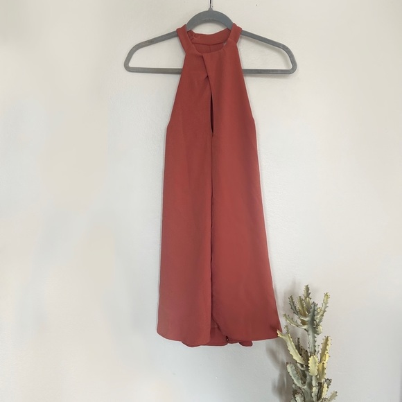 Lulus Dresses & Skirts - Burnt Orange Key Hole Sleeveless Wedding Guest Dress